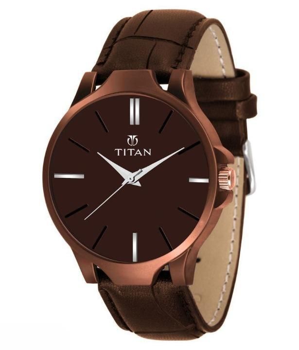 Titan BD Men's Analog Leather Watch