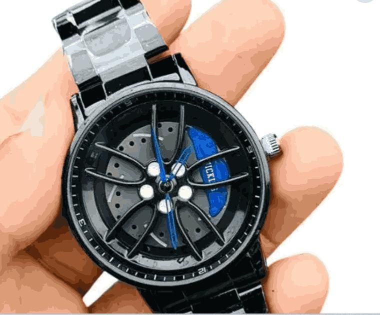 Stereoscopic Car Wheel Watch (Blue)